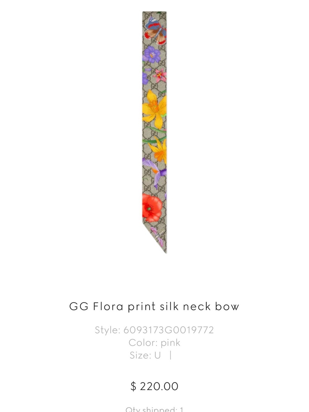Gucci silk bow